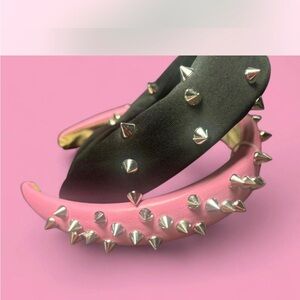 Studded Pink and Black Headbands